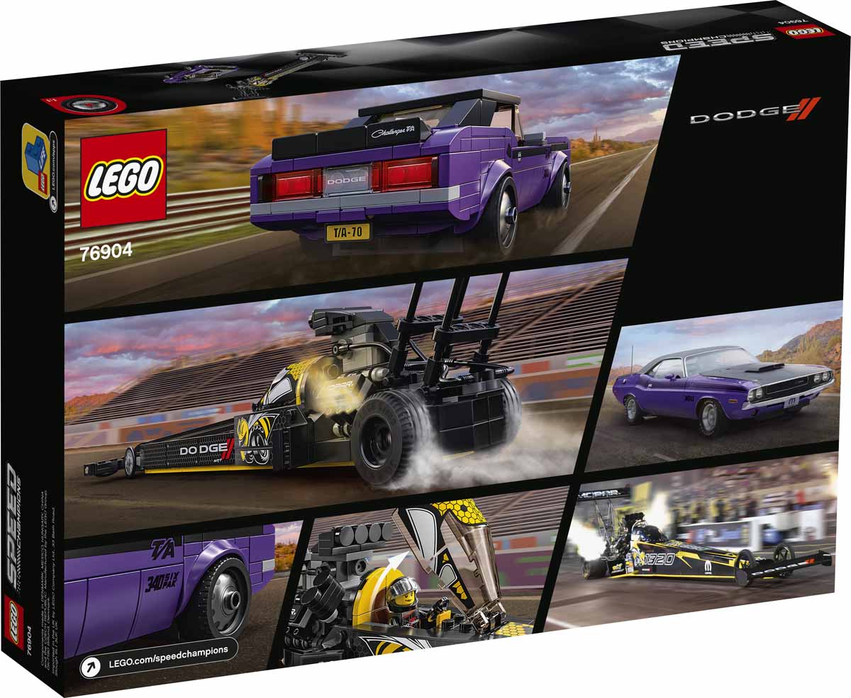 LEGO® 76904 Speed Champions Mopar Dodge//SRT Top Fuel Dragster and 1970 Dodge Challenger T/A - 2