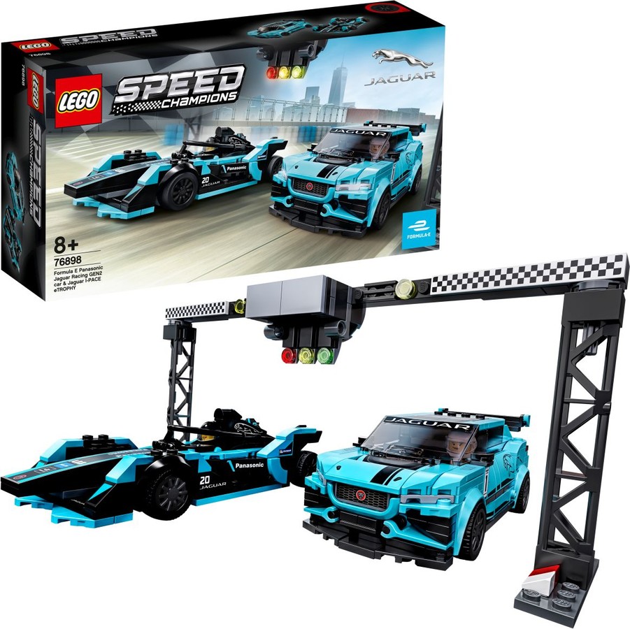 LEGO® 76898 Speed Champions - Formula E Panasonic Jaguar Racing GEN2 Car & Jaguar I-PACE eTROPHY - 4
