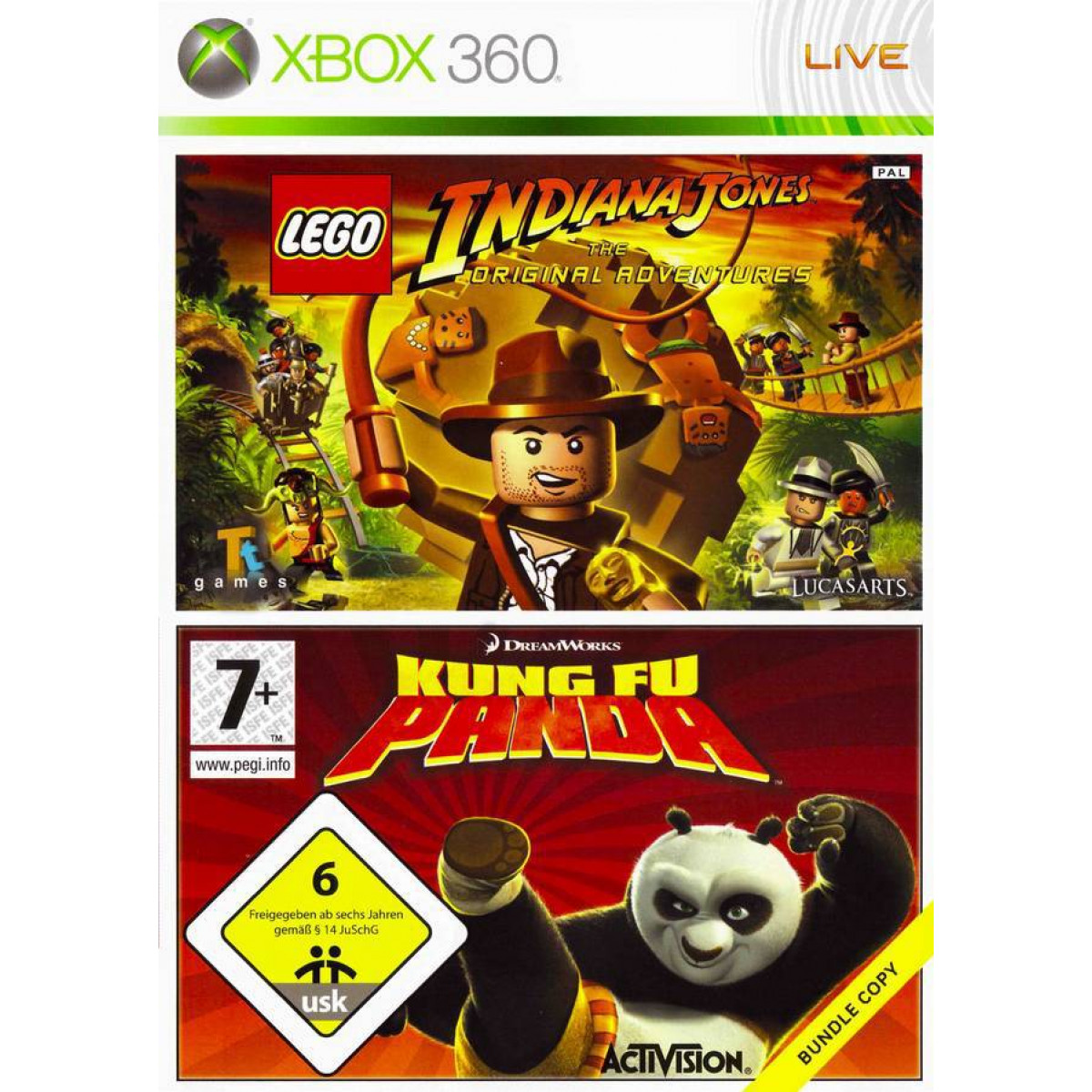 Lego Indiana Jones The Original Adventure & Kung Fu Panda - Xbox 360