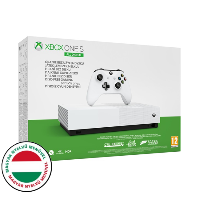 Xbox One S 1TB All-Digital Edition Játékkonzol (Microsoft) 1 év garancia