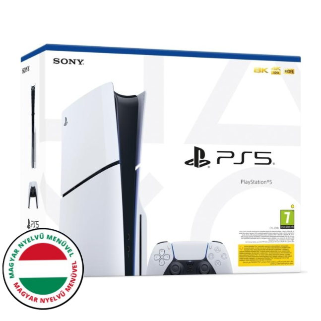 Sony PlayStation 5 Slim 1TB Játékkonzol (PS5)  Lemezes változat  1 év garancia | gyári dobozában