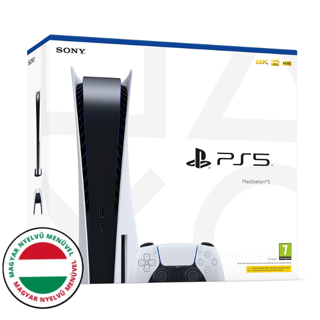 Sony PlayStation 5 825GB Játékkonzol (PS5) Lemezes változat - Fat 1 év garanciával | gyári dobozában
