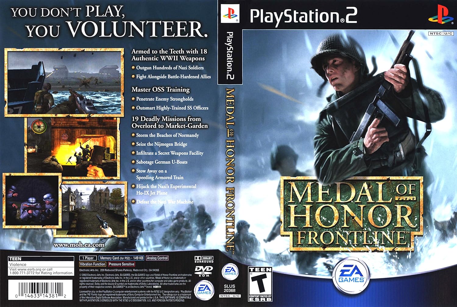 Medal of Honor Frontline - PS2  - 2
