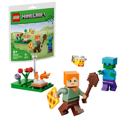 LEGO® 30732 Minecraft™ Alex's Campfire Conflict - Alexet megtámadják tábortűznél - 3
